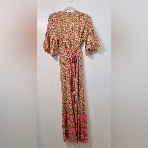 NWT Anthropologie x Maaji -Maxi kimono floral dress with ruffle skirt. Size M - Picture 8 of 12